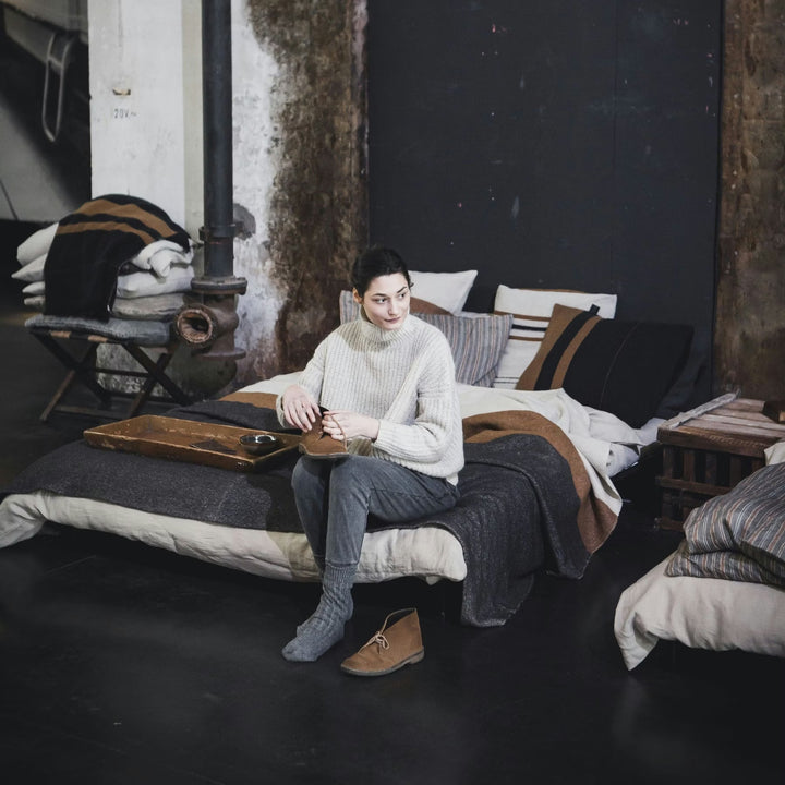 Nash Linen / Wool Coverlet Stripe | 260cm x 240cm