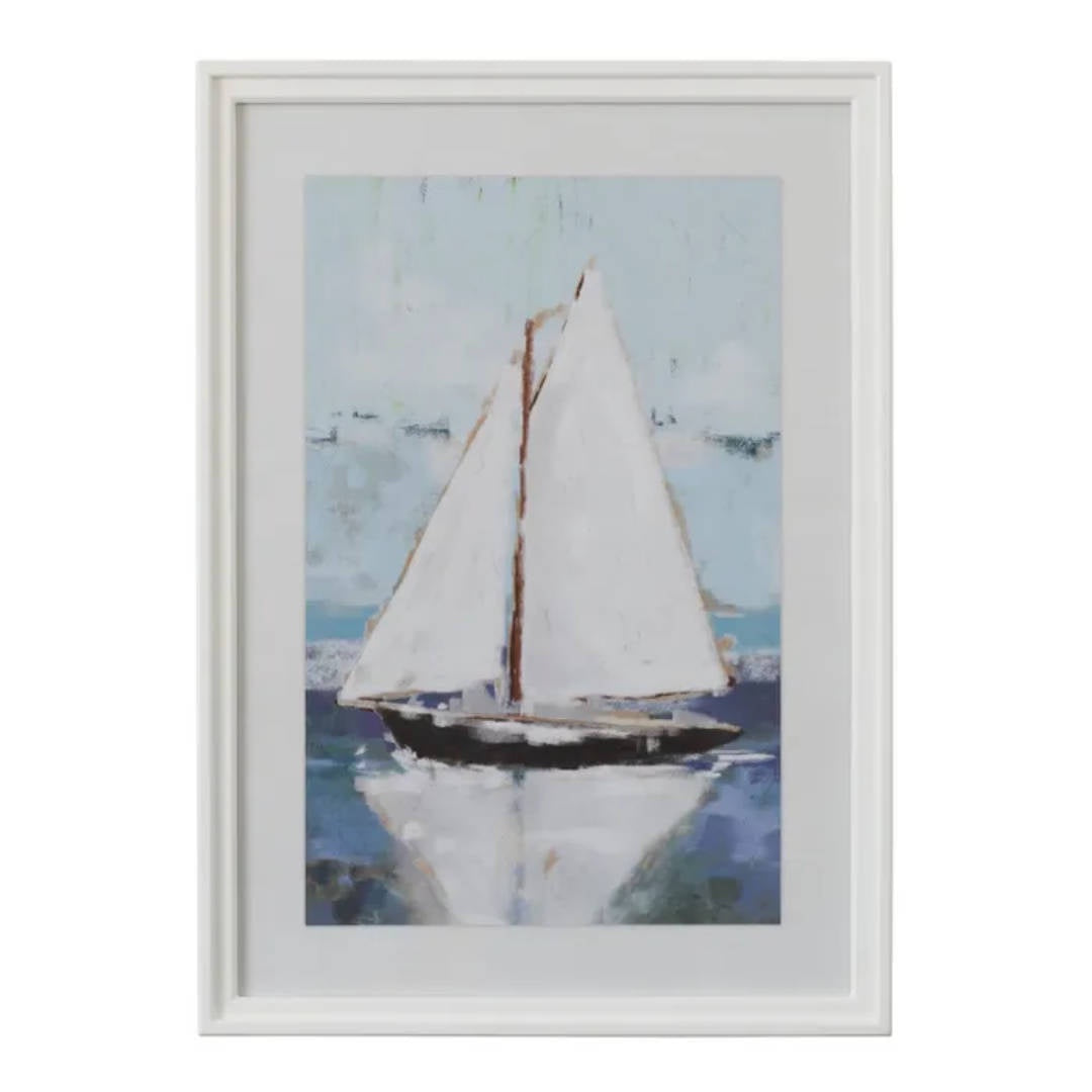 Nautique Glass Framed Print | 50x70cm