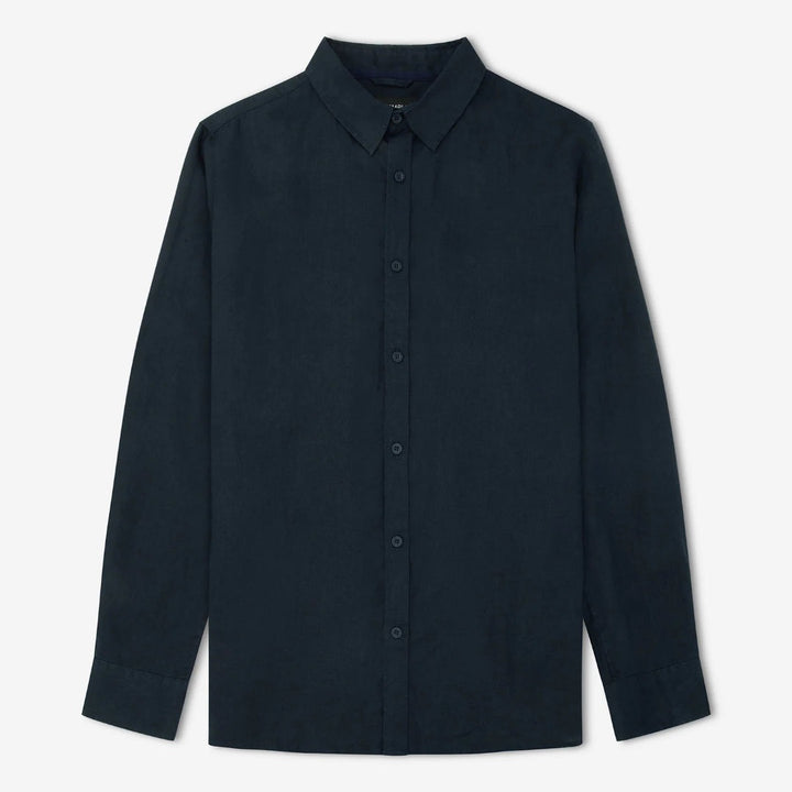 Simple | Men’s Linen long sleeve shirt | Navy