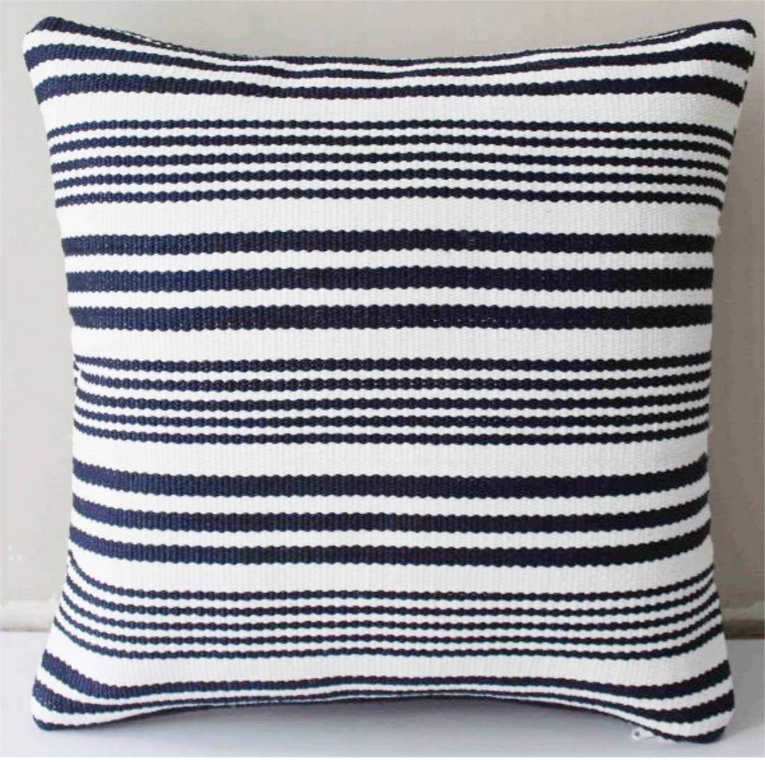 Flinders Navy | Outdoor Cushion Cover &amp; Poly Insert | 60x60cm (BOWRAL)