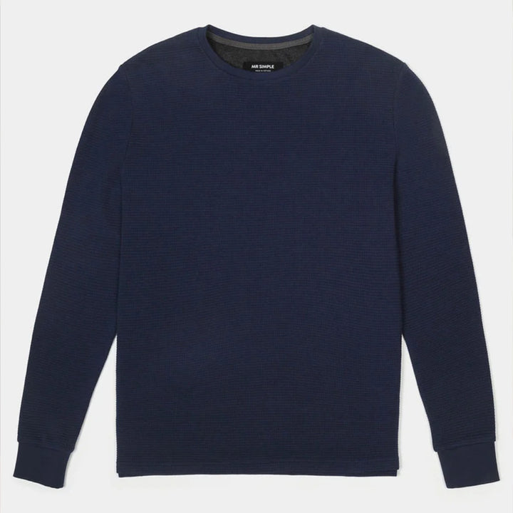Simple | Smith Long Sleeve Waffle | Navy