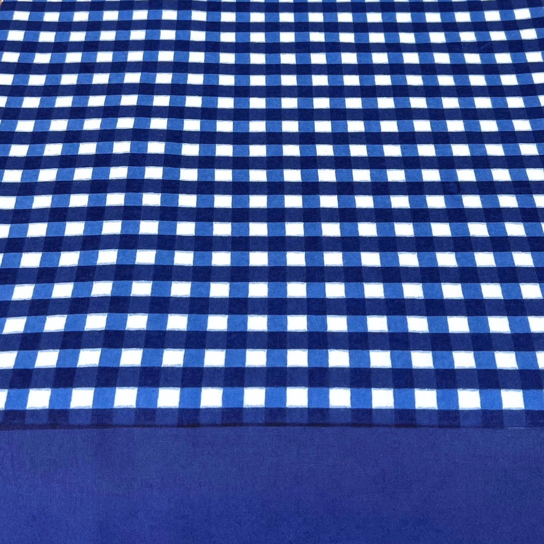 Aubusson Navy Gingham Tablecloth