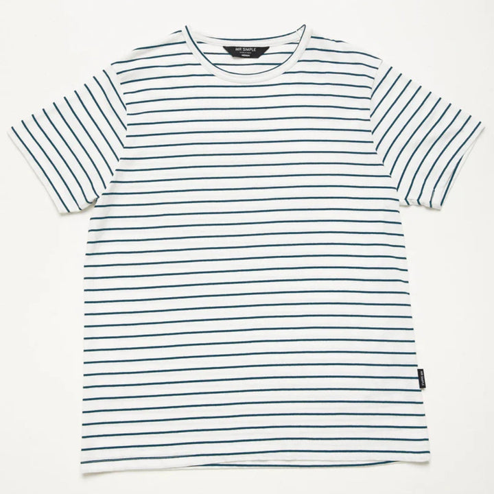 Simple | Breton Stripe T-shirt | Navy & White