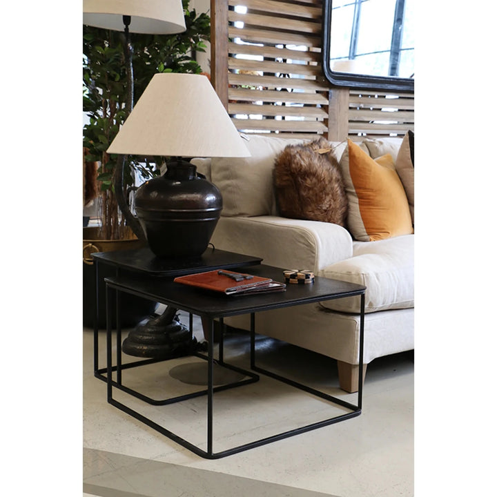 New York Round Nesting Tables | Vintage Brass Finish - Suzie Anderson Home
