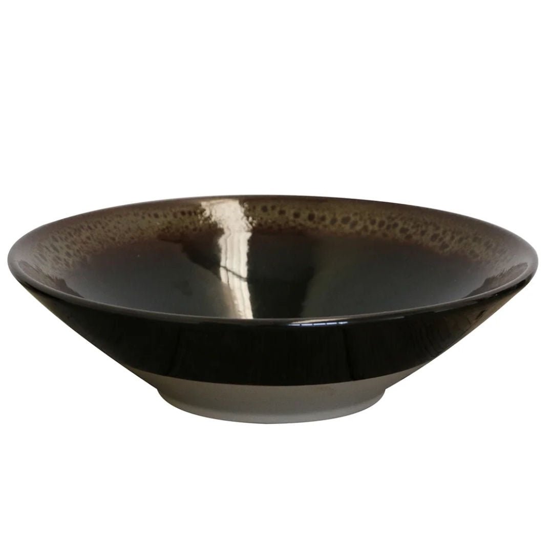 Noir Glazed Fino Verde Serving Bowl - Suzie Anderson Home