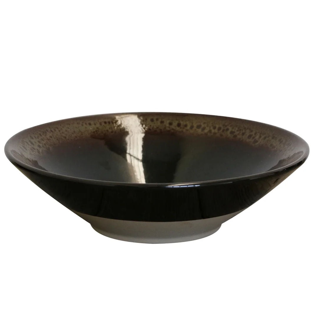Noir Glazed Fino Verde Serving Bowl-Suzie Anderson Home