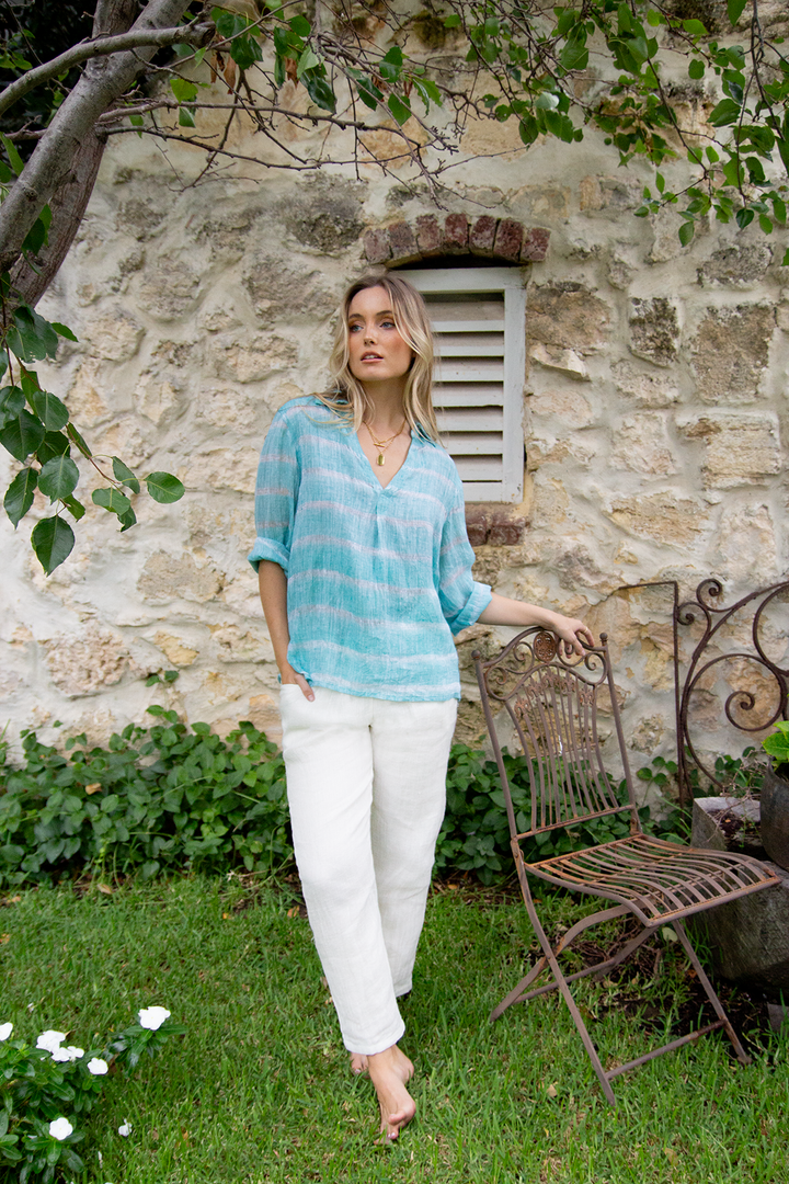 Scandi | Nora Linen Pant | White