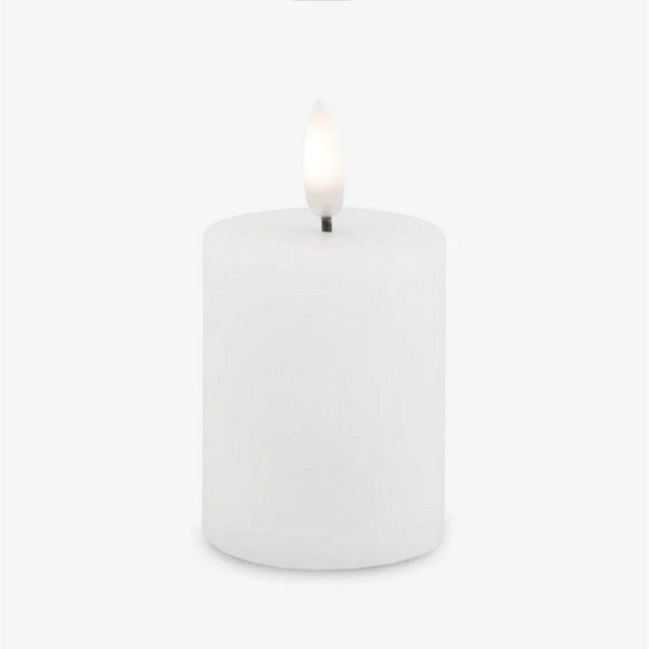 Nordic White Smooth Flameless Mini Pillar Candle | Remote Controllable | 5x7.6cm - Suzie Anderson Home