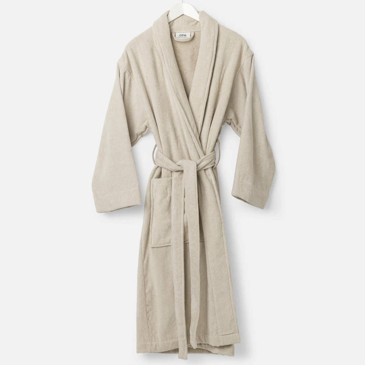 Velour Cotton Bath Robe | Oat