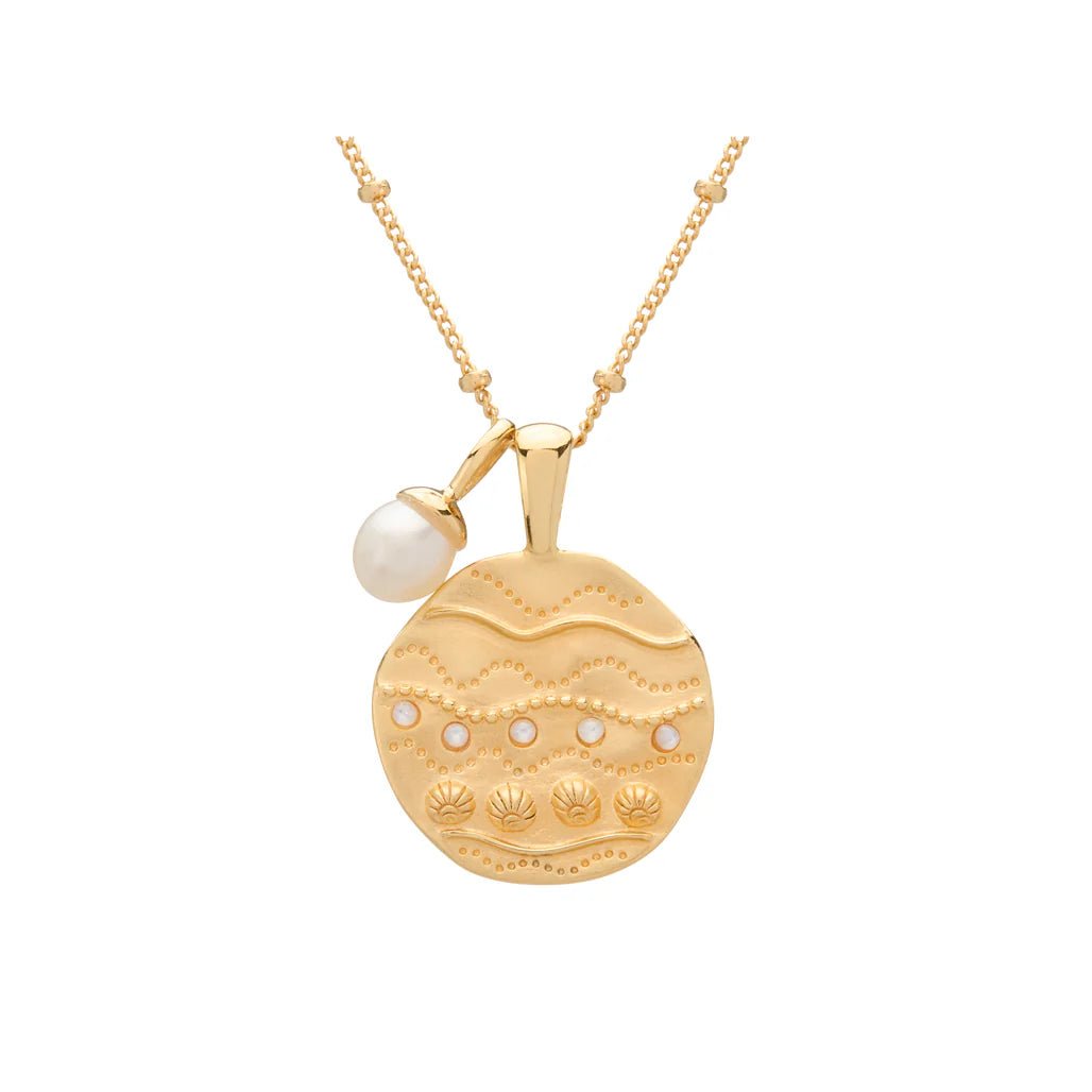 Ocean Dreamer 18K Gold Plate &amp; Freshwater Pearl Necklace - Suzie Anderson Home