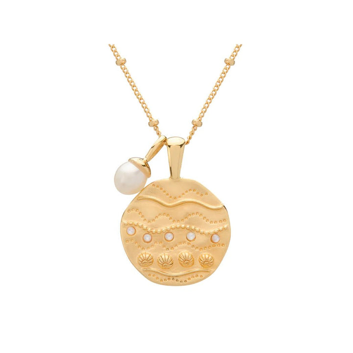 Ocean Dreamer 18K Gold Plate &amp; Freshwater Pearl Necklace - Suzie Anderson Home