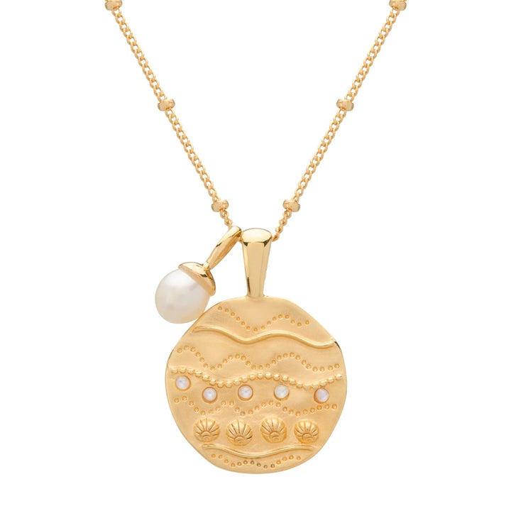 Ocean Dreamer 18K Gold Plate & Freshwater Pearl Necklace