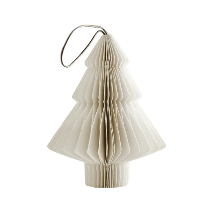Off White Paper Tree Ornament | 10cm
