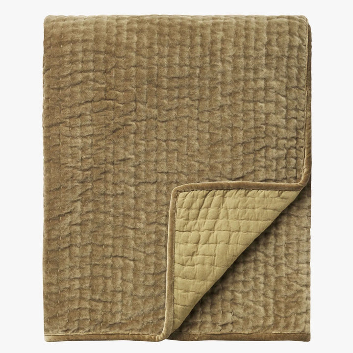 Cino Khaki Cotton Velvet Quilt | 220x240cm
