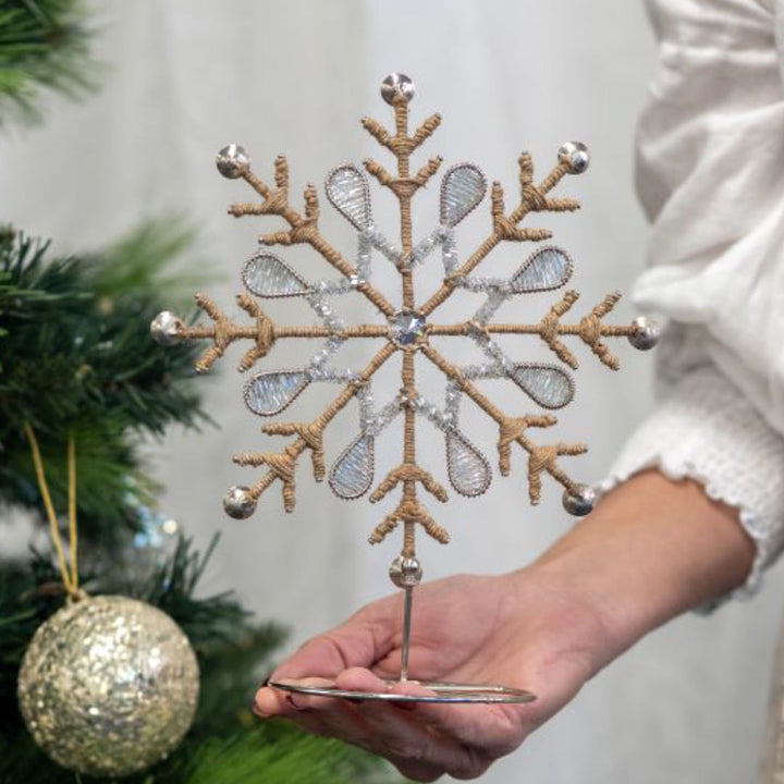 Lucia Snowflake in Stand | 24cm