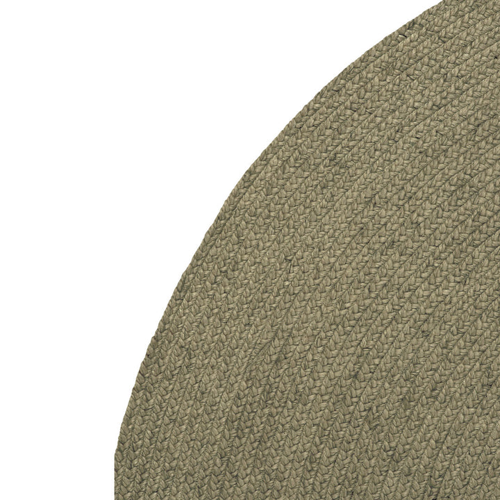 Armadillo Braid Wool/Viscose Round Rug | Oregano *Dropship Only*