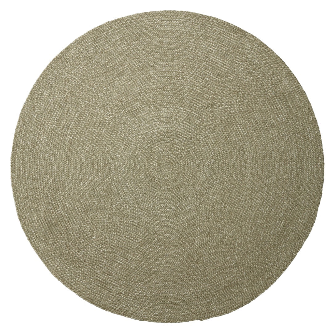 Armadillo Braid Wool/Viscose Round Rug | Oregano *Dropship Only*