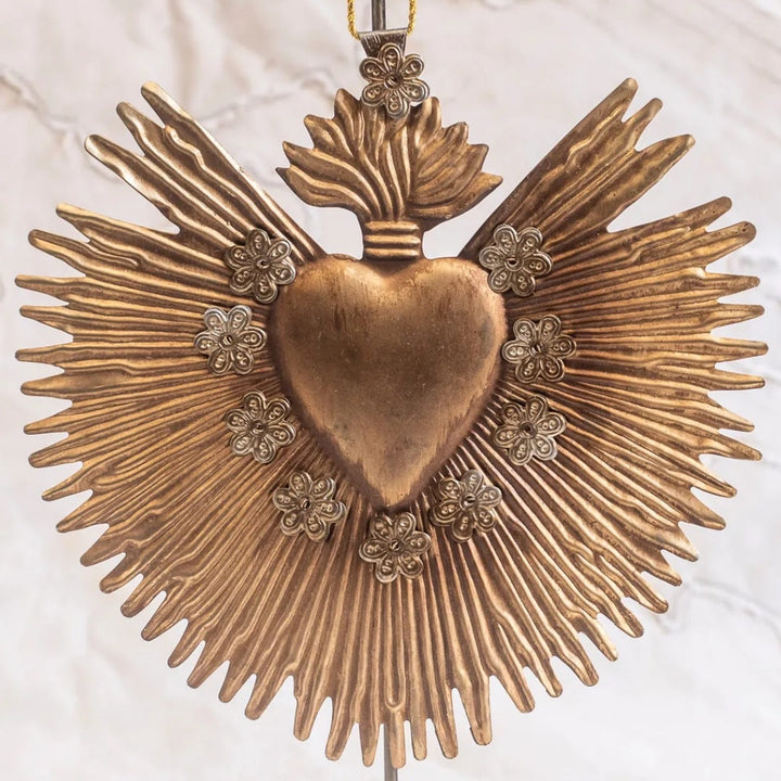 Milagro Flaming Heart Ornament