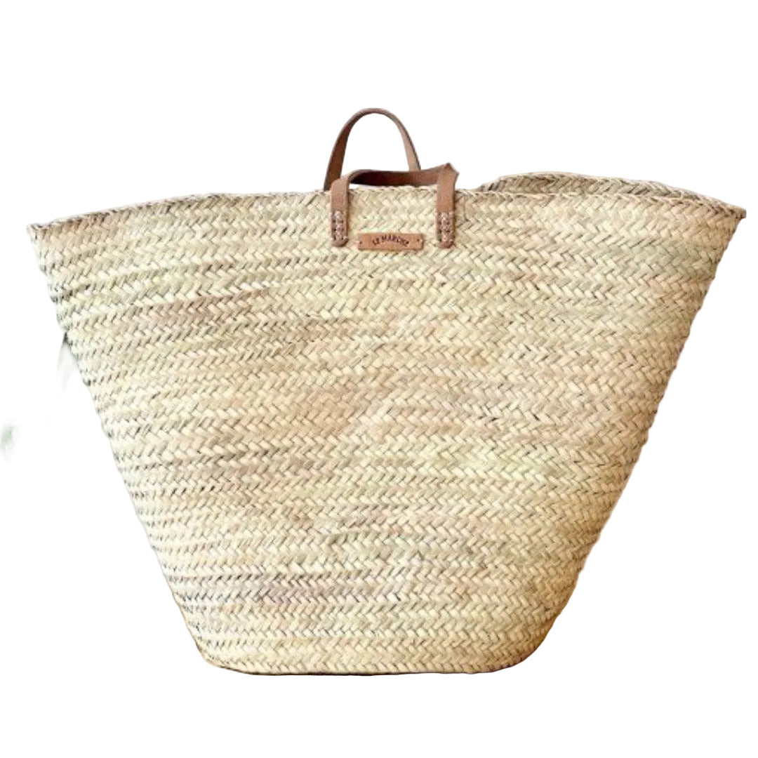 Woven Blonde French Market Bag | XL