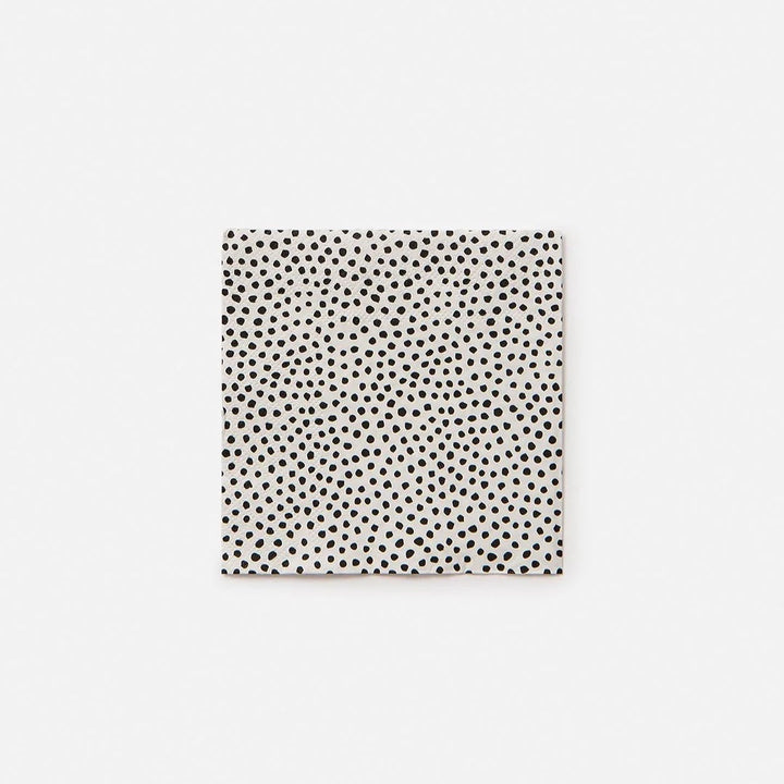 Pois White/Black Cocktail Napkins | Pack of 20 | 25x25cm