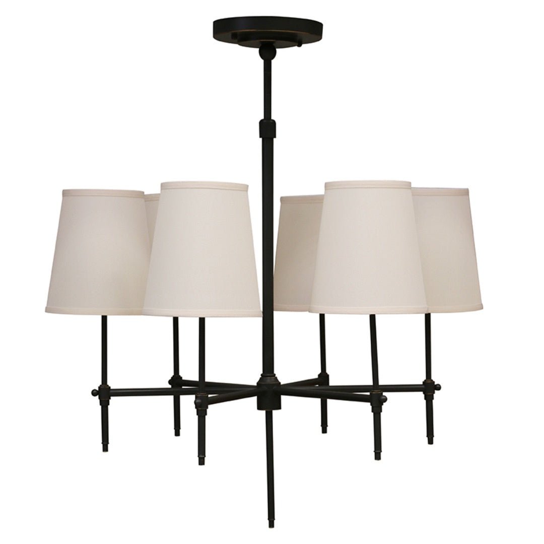 Park Avenue 6 Light Chandelier w Shades | W74cm - Suzie Anderson Home