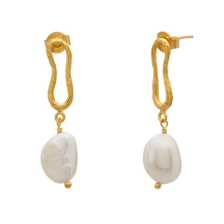 Eterna Baroque Pearly Earrings | 18K Gold Plate