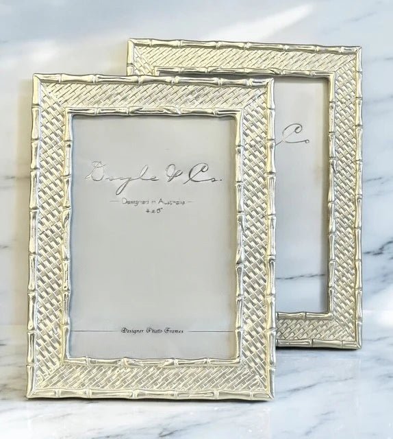 Pearl Silver Bamboo Leaf Photo Frame 4x6" - Suzie Anderson Home