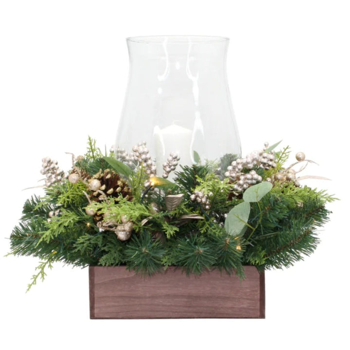 Candle Holder Centrepiece LED 1 Lite | Perle | 26 cm (BATTERIES NOT INCLUDED) (BOWRAL)