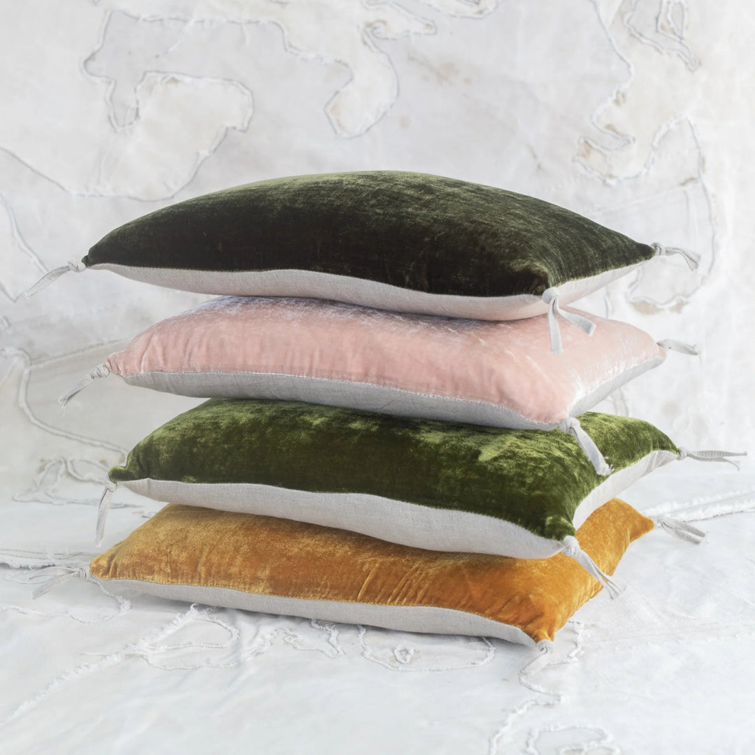 Petit Silk Velvet Pillow | 25x35cm | Metal - Suzie Anderson Home