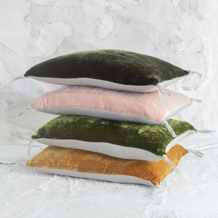 Petit Silk Velvet Pillow | 25x35cm | Metal - Suzie Anderson Home