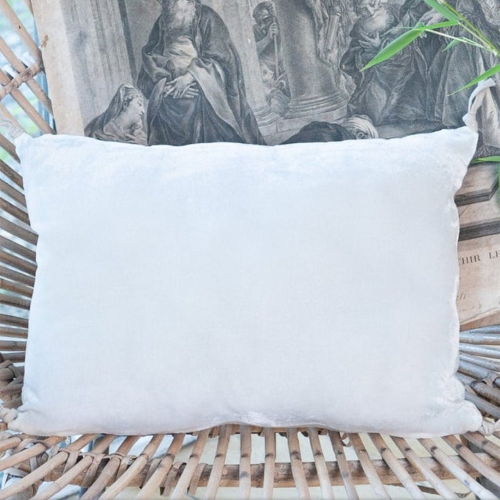 Petit Silk Velvet Pillow | 25x35cm | Silver Pearl - Suzie Anderson Home