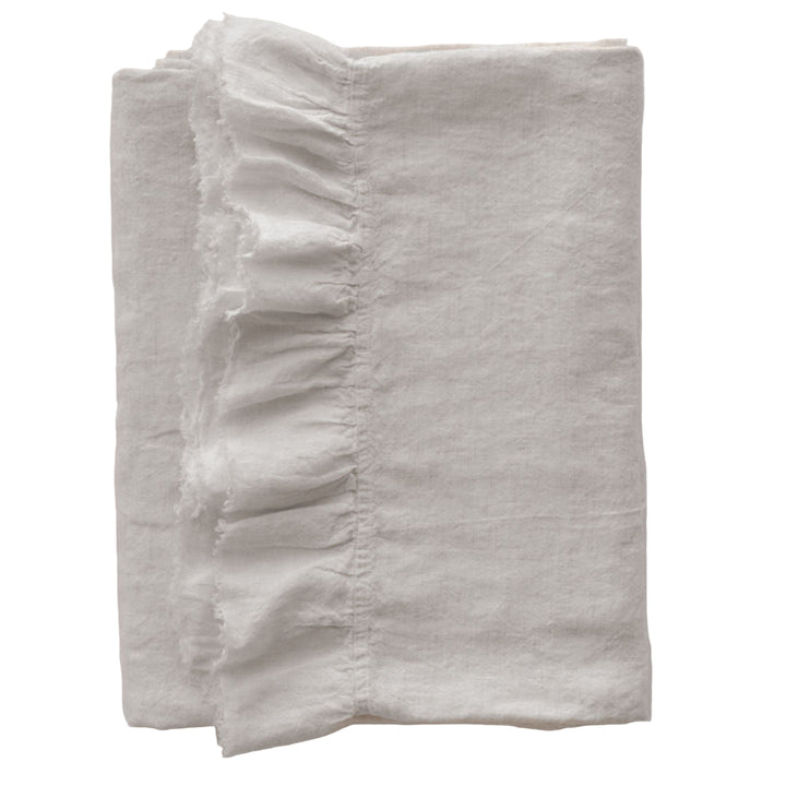 Kristine Linen Flat Sheet + Ruffle | Petra