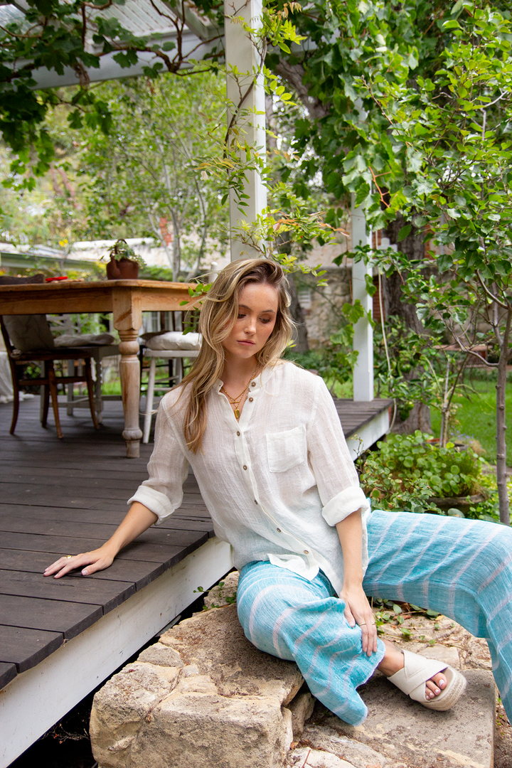 Scandi | Piper Linen Shirt | White