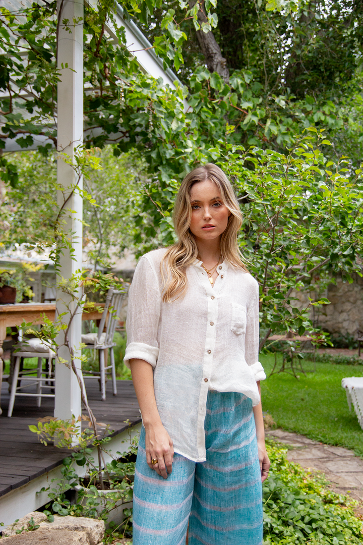 Scandi | Piper Linen Shirt | White