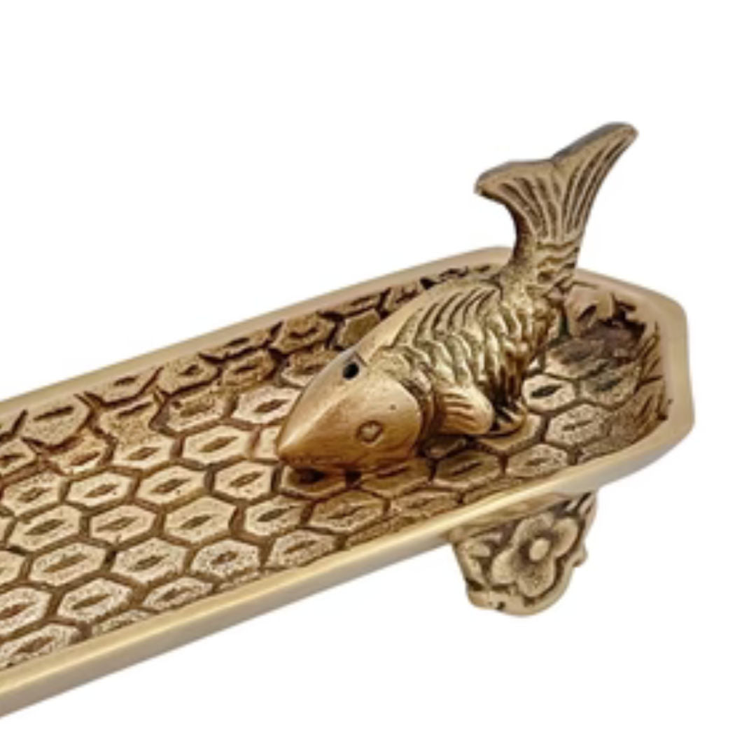 Pisces Brass Incense Holder