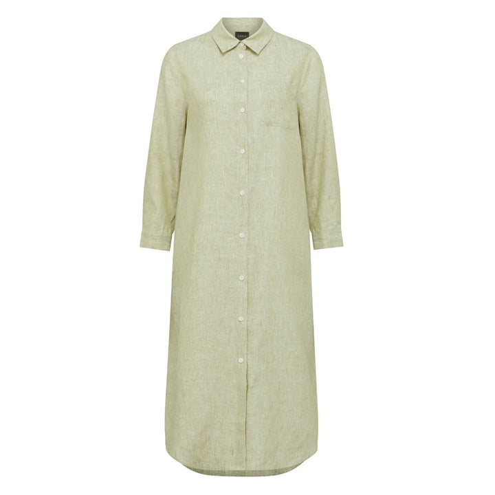 Cable | Pure Linen Shirt Dress | Pistachio