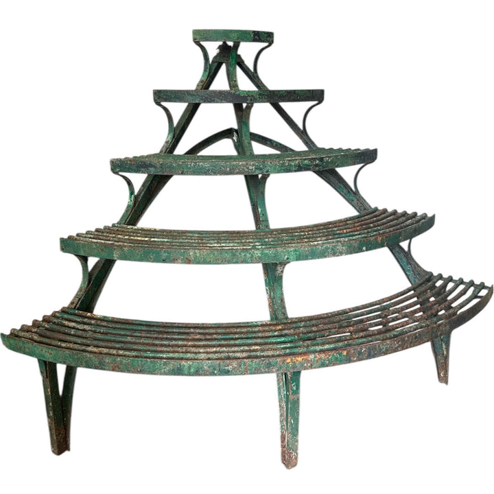 Extra Large Vintage French Metal Tiered Plant Stand