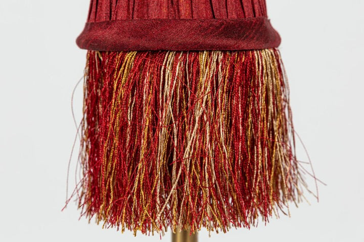 Pleated Lamp Shade with Fringe | Mini Red | 8 x 4.5cm - Suzie Anderson Home