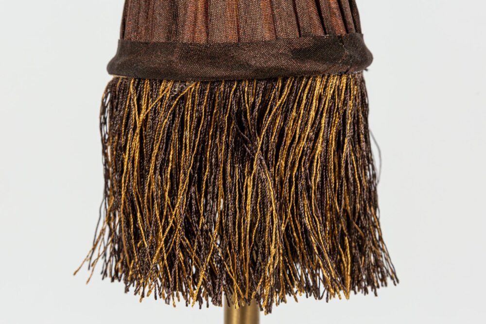 Pleated Lamp Shade with Fringe | Mini Taupe | 8 x 4.5cm - Suzie Anderson Home