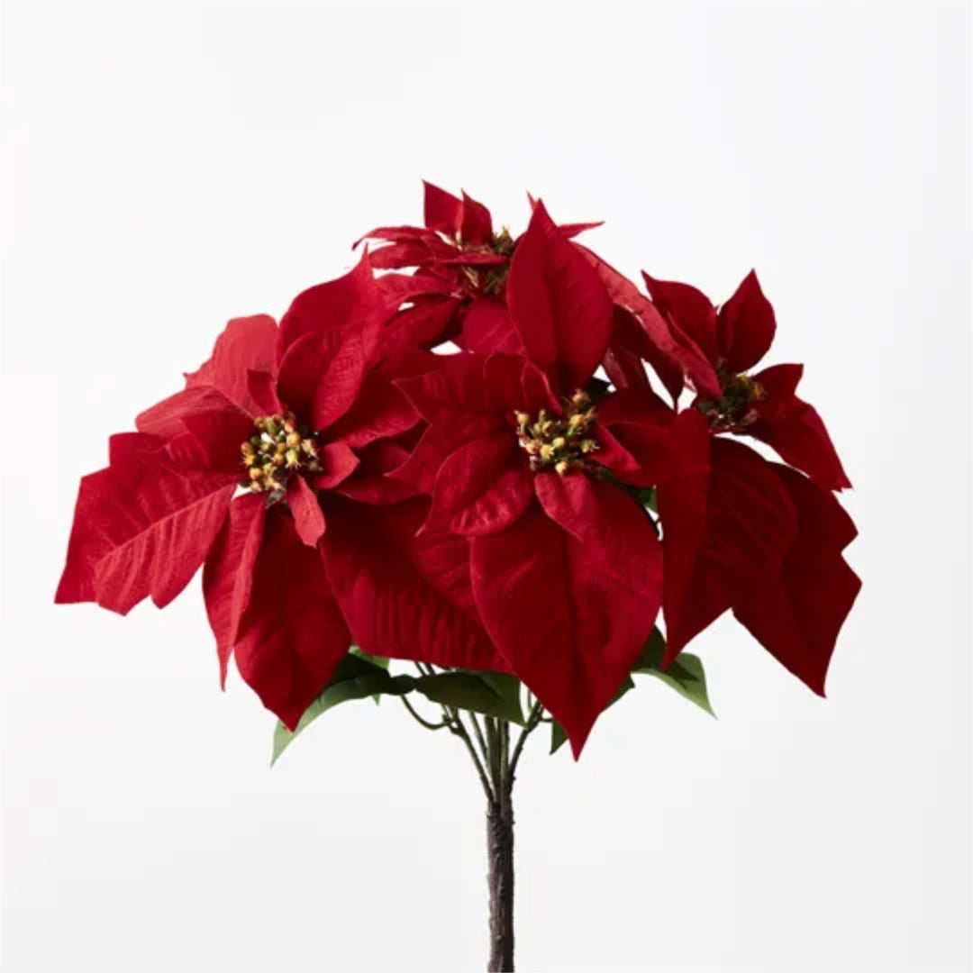 Artificial Poinsettia Bush