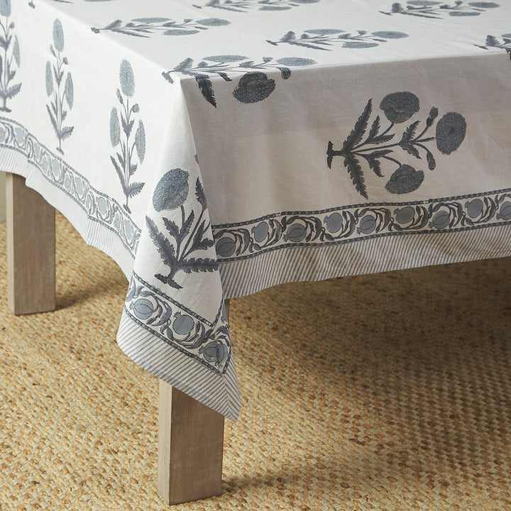 Poppin Linen Tablecloth | Blue - Suzie Anderson Home