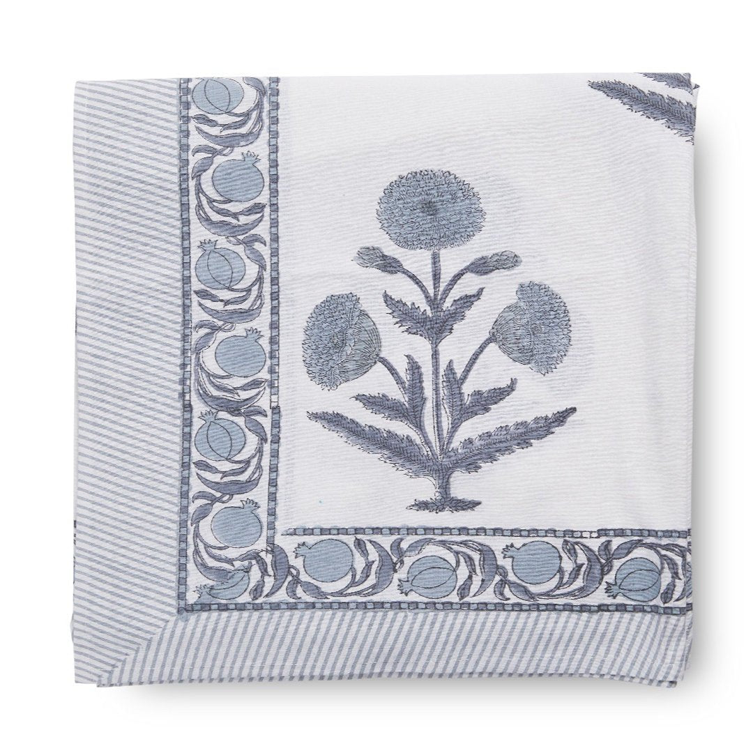 Poppin Linen Tablecloth | Blue - Suzie Anderson Home