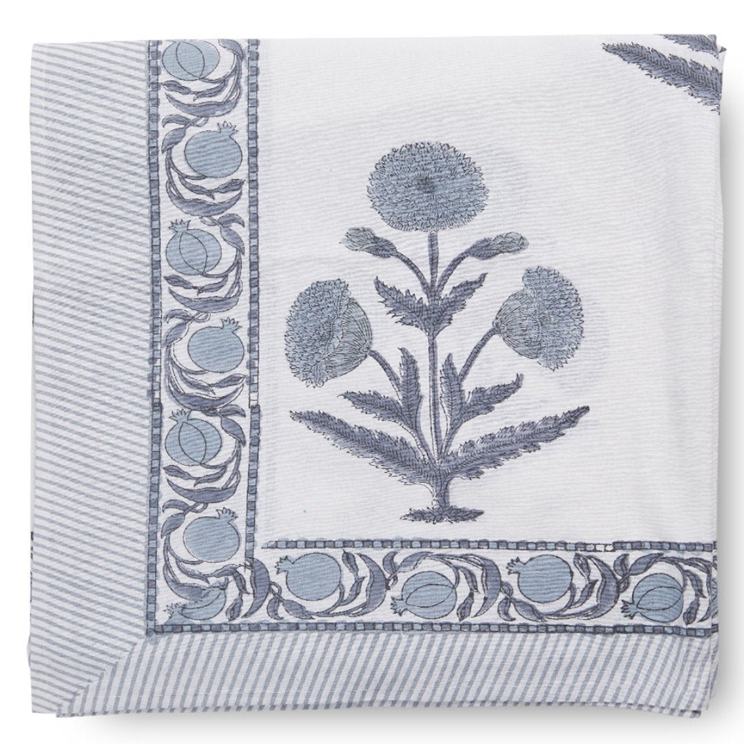 Poppin Linen Tablecloth | Blue - Suzie Anderson Home