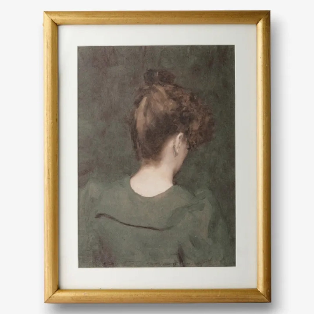 Lady in Vert Framed Wall Art | 28 x 36cm