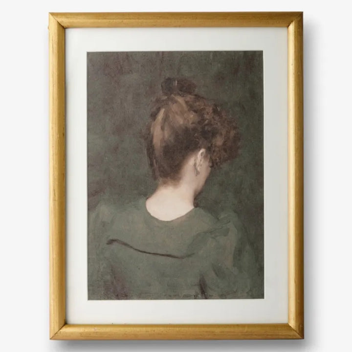 Lady in Vert Framed Wall Art | 28 x 36cm