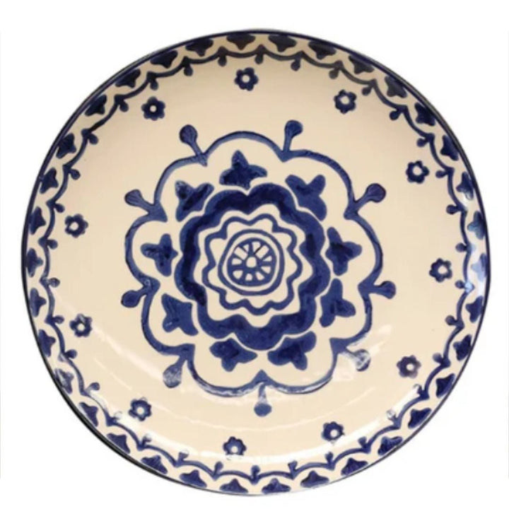 Porto Blue & White Ceramic Serving Platter - Suzie Anderson Home
