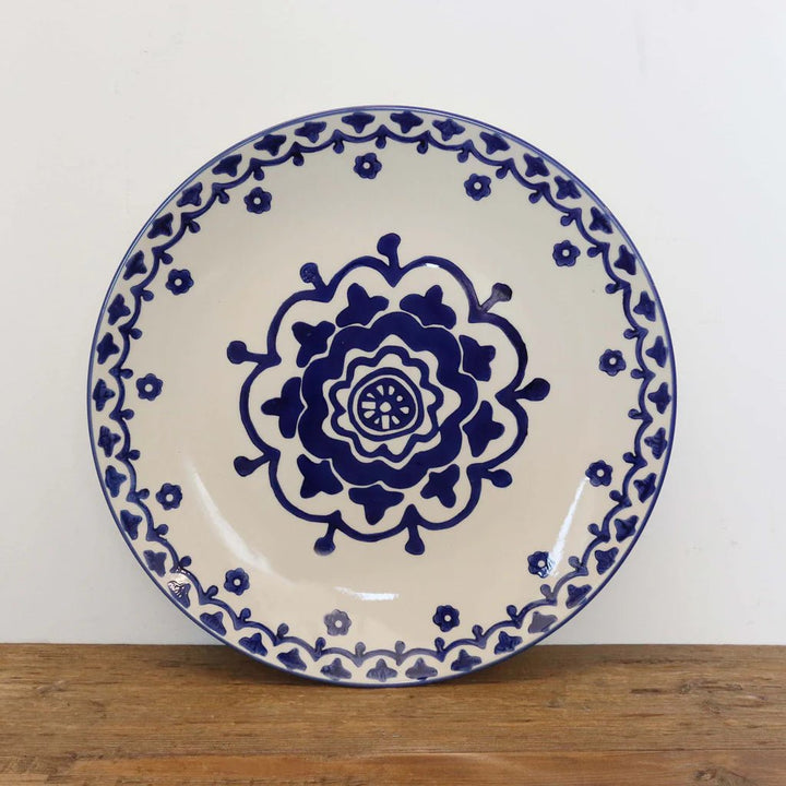 Porto Blue & White Ceramic Serving Platter - Suzie Anderson Home