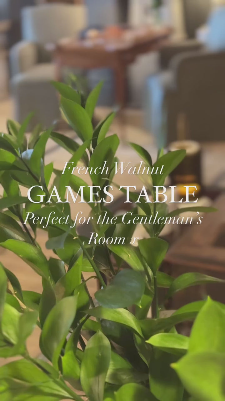 French Walnut Games Table | Restored