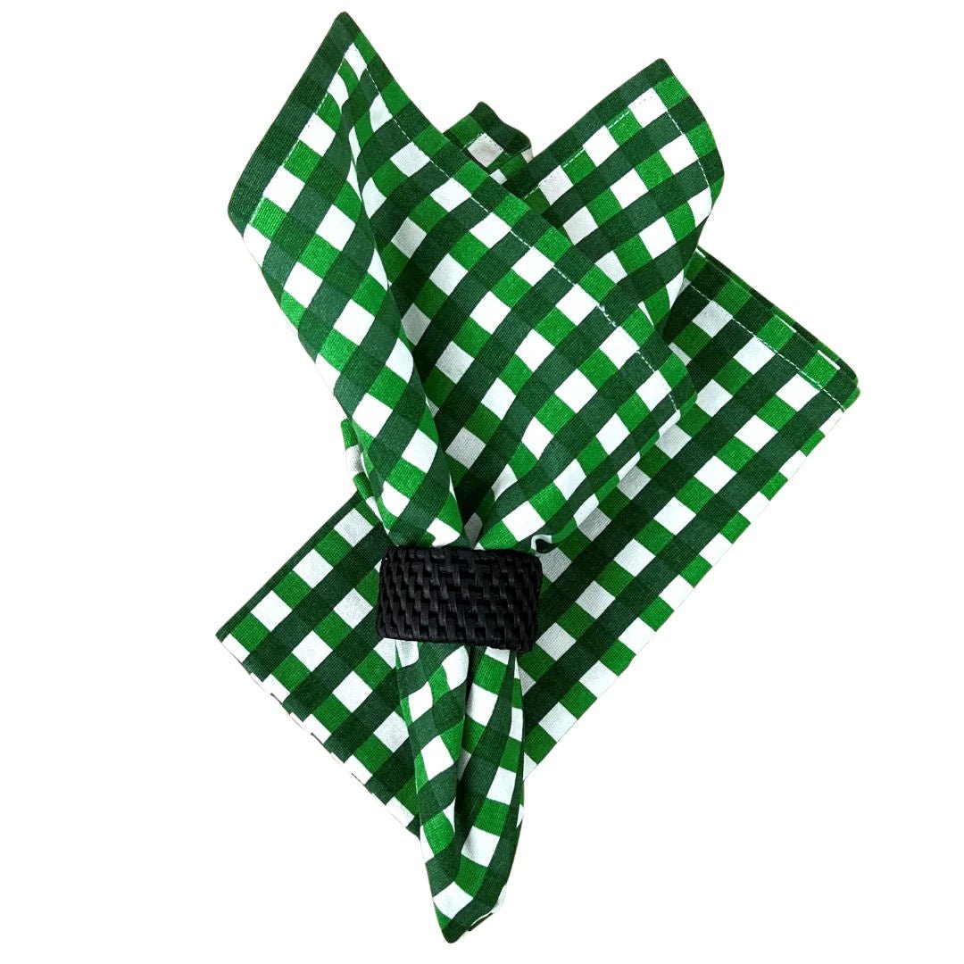 Provence Green Gingham Serviette - Suzie Anderson Home