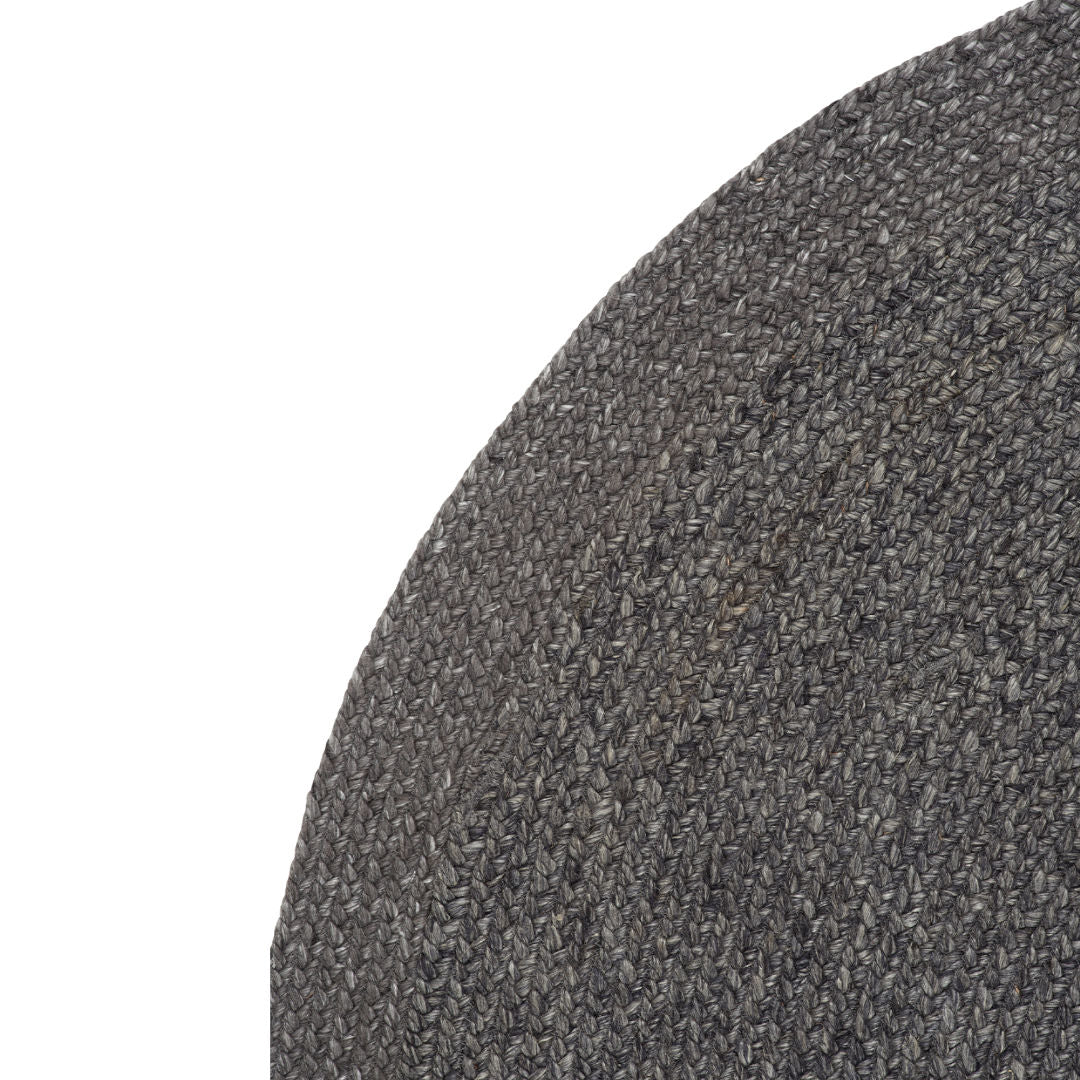 Armadillo Braid Wool/Viscose Round Rug | Pumice *Dropship Only*